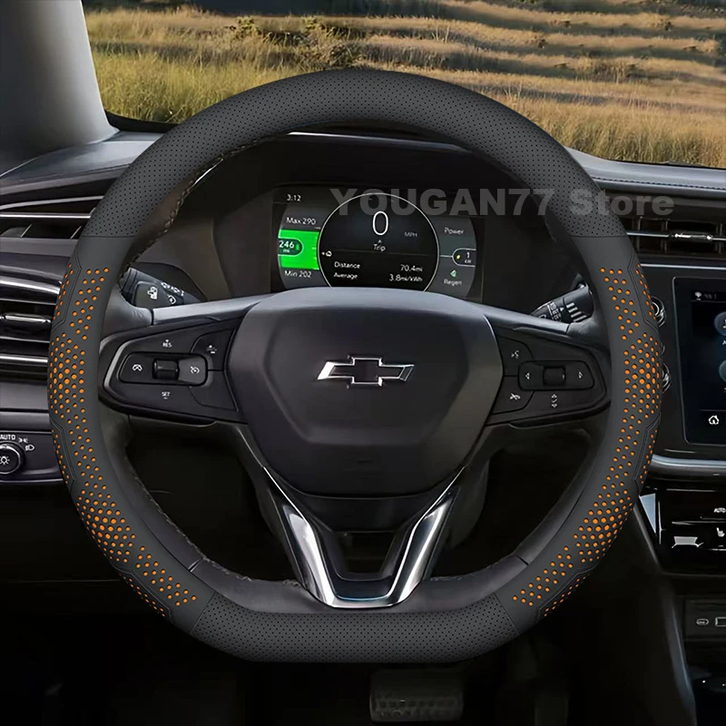 

Leather Car Steering Wheel Cover For Chevrolet Bolt EV 2022 2023 ultra-thin Auto interior Chevrolet Bolt EV 2023 Accessories