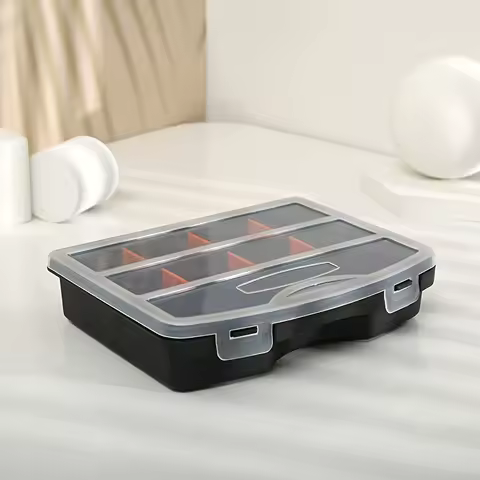 Plastic Tool Storage Box Multi-Grid Hardware Organizer Case Adjustable Compartment Container For Screws Nuts Beads Fishing Lure