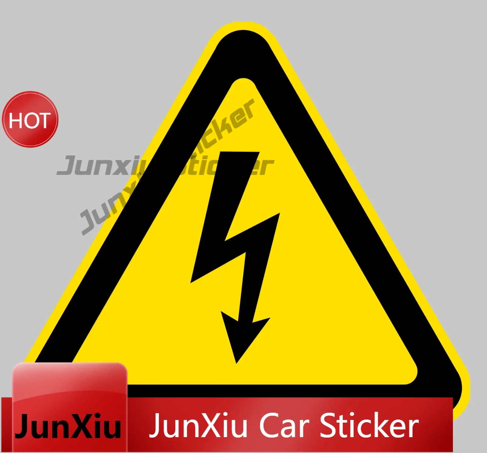 Vinyl Decal Danger High Voltage Yellow Black Lightning Sign For Car Window Self Adhesive Window Stickers