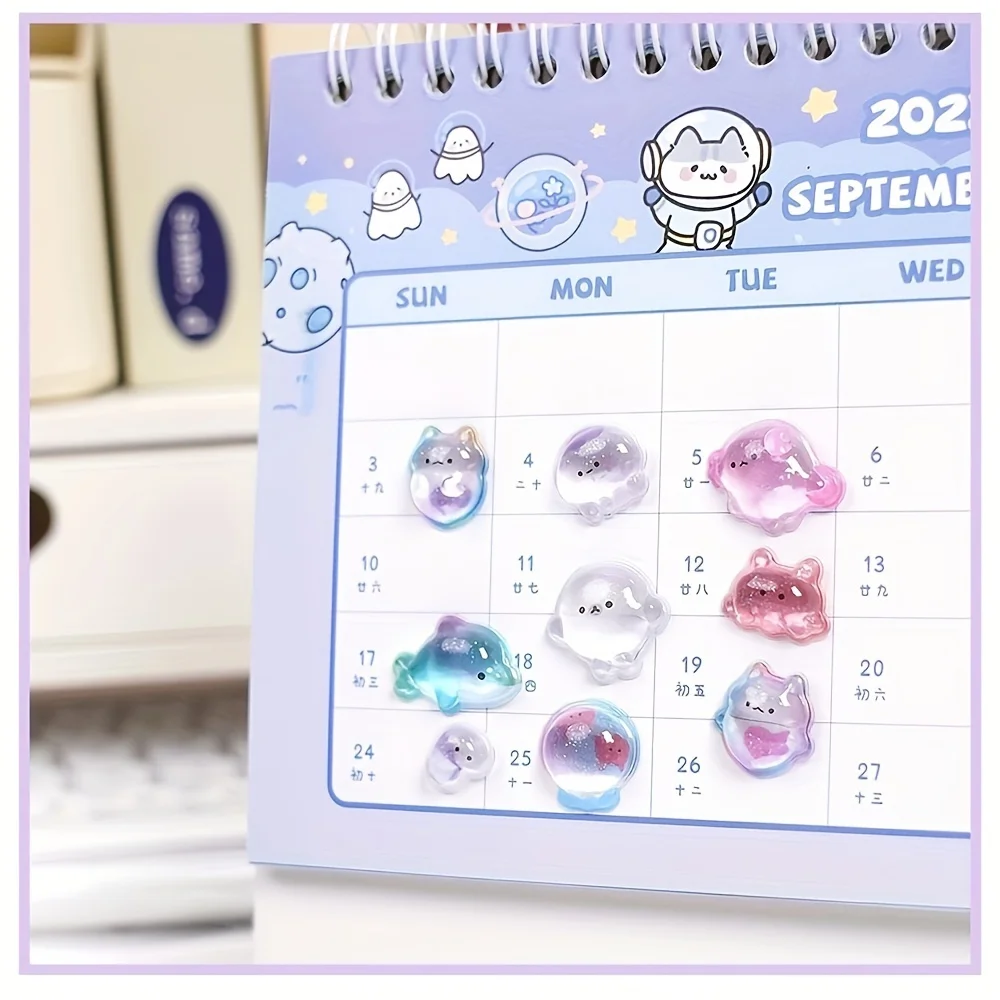 1pc Cartoon-Themed 3D Embossed Diamond Stickers, PVC Craft Decals for Scrapbooking & Stationery Decoration - Perfect for DIY Pro