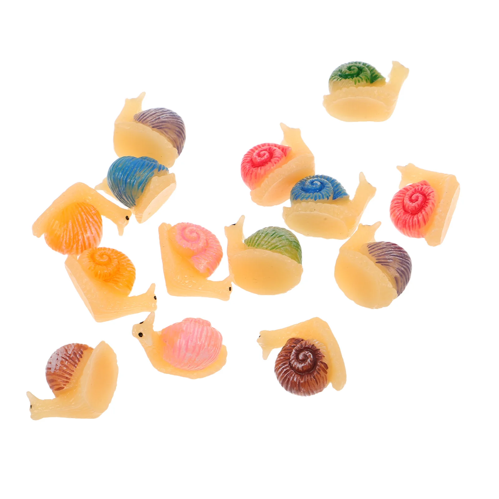 

14Pcs Mini Resin Snail Garden Ornaments Lifelike Micro Landscape Decoration for Terrarium Fairy Garden DIY Craft Supplies