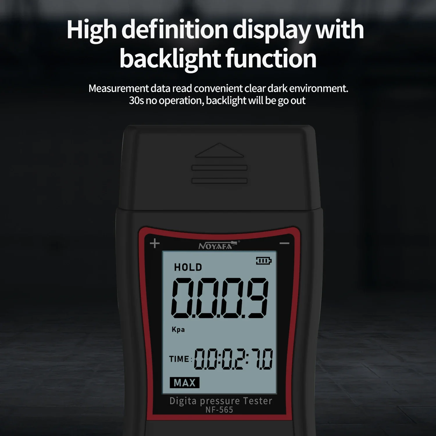 Noyafa Digitale Manometer Luchtdrukmeter NF-565 Drukverschilmeter ± 105 Kpaair Drukmeter Differentiaalmeter Kit