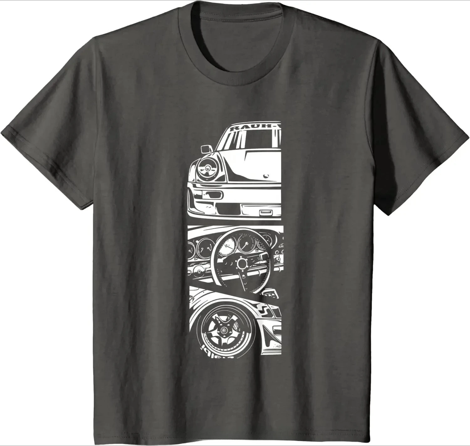 Men's Clothing JDM Japanese Automotive Retro Race Oversized T-shirt Tuning Car Fitness T Shirt O-Neck Casual Cotton Tshirt