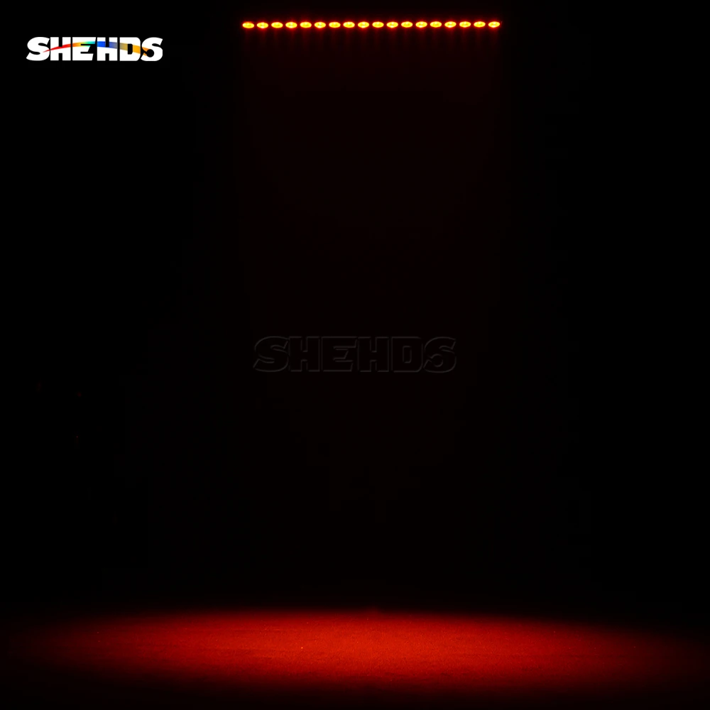 Imagem -05 - Shehds Led Luz de Parede Lavagem 18x18w Rgbwa uv 6in1 Mistura de Cores Emenda Livre Substrato Cerâmico Fonte Led para dj Discoteca Teatro