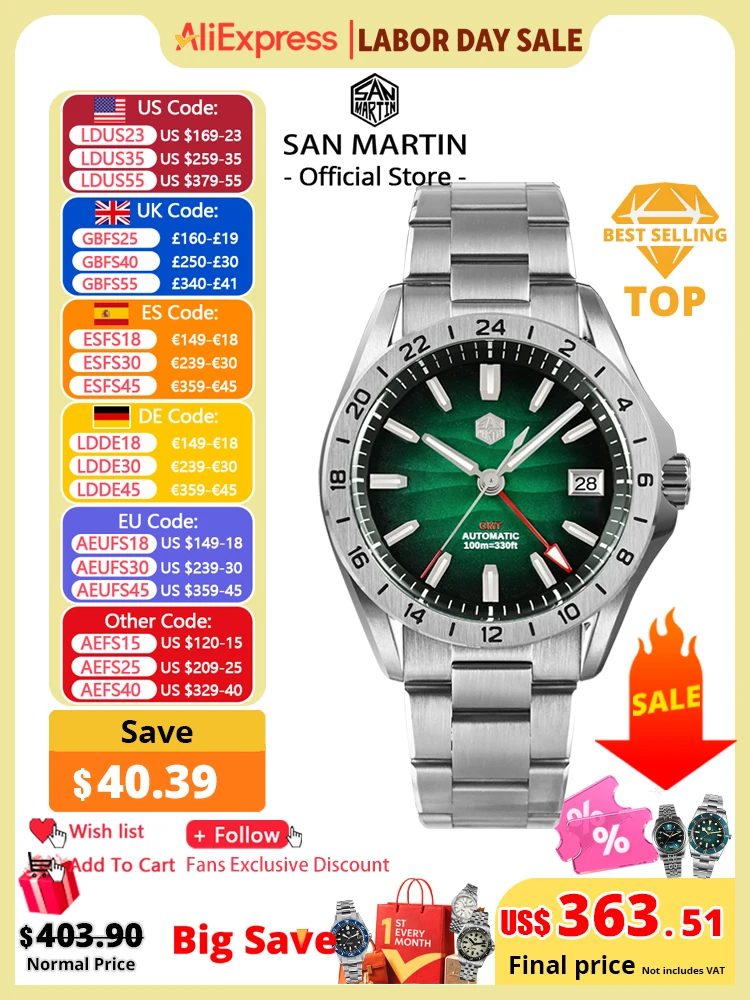 San Martin 39mm Purple Desert Texture Dial Luxury Men Dress Watch