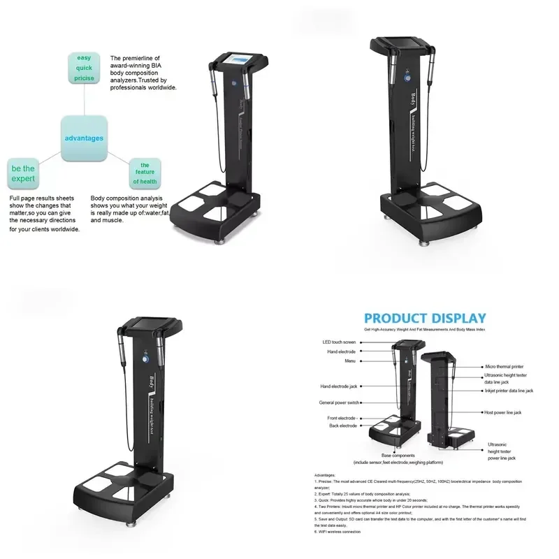 Body Composition Analyzer ABS Material WiFi Connect to Computer for Home and Salon Use