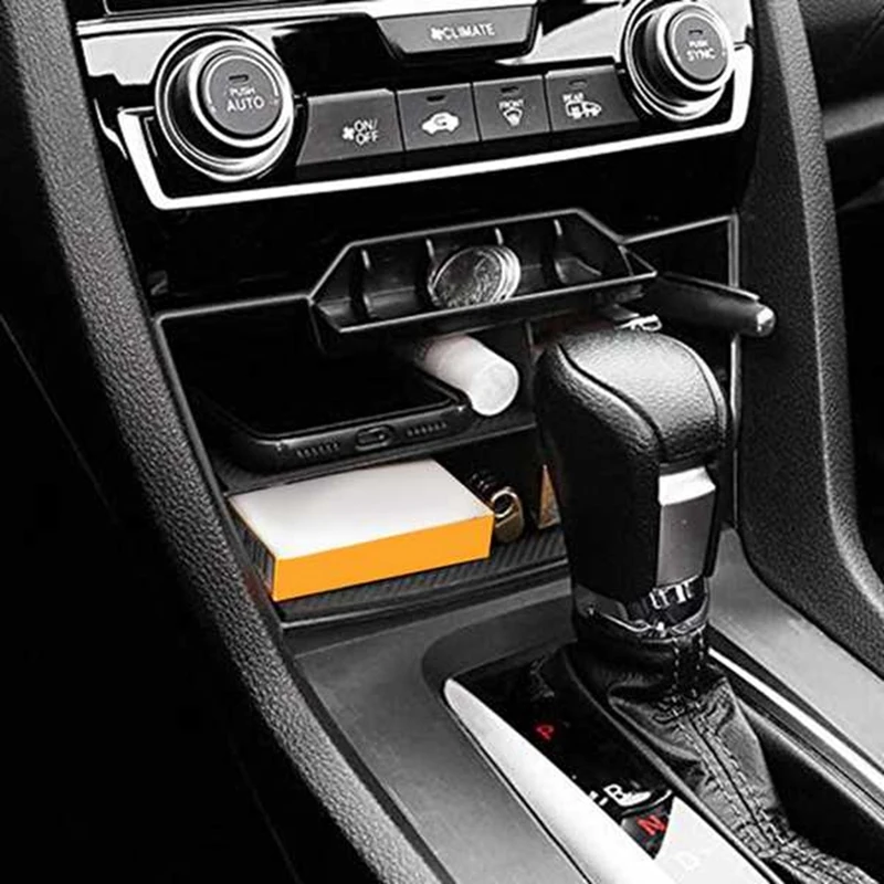 Central Console Storage Box Coins Trays Cards Case With Usb Extension Cable For 10Th Gen For Honda Civic Sedan 2016-2020