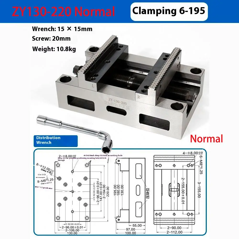 TEBAK الدقة متحدة المركز لقط 6-195 مللي متر 4 محور 5 محور التصنيع باستخدام الحاسب الآلي ملزمة التصنيع باستخدام الحاسب الآلي طحن الذاتي ملزمة الذاتي توسيط ملزمة