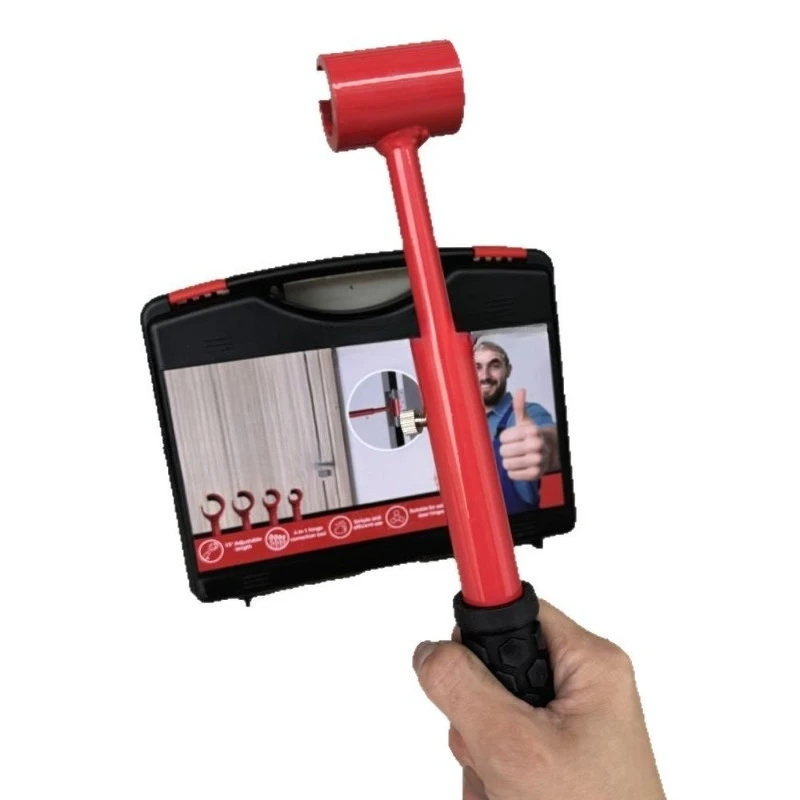 

Hinge clearance adjustment wrench for residential and commercial heavy-duty doors, hinge adjustment