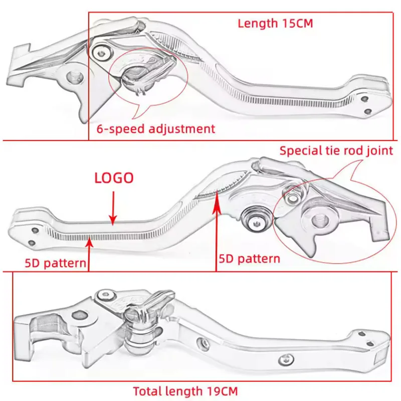 ドゥカティモンスター 937/950/1200 1199 1299 959 パニガーレ V4 V2 ストリートファイターオートバイクラッチブレーキレバーフロントコントロールハンドル