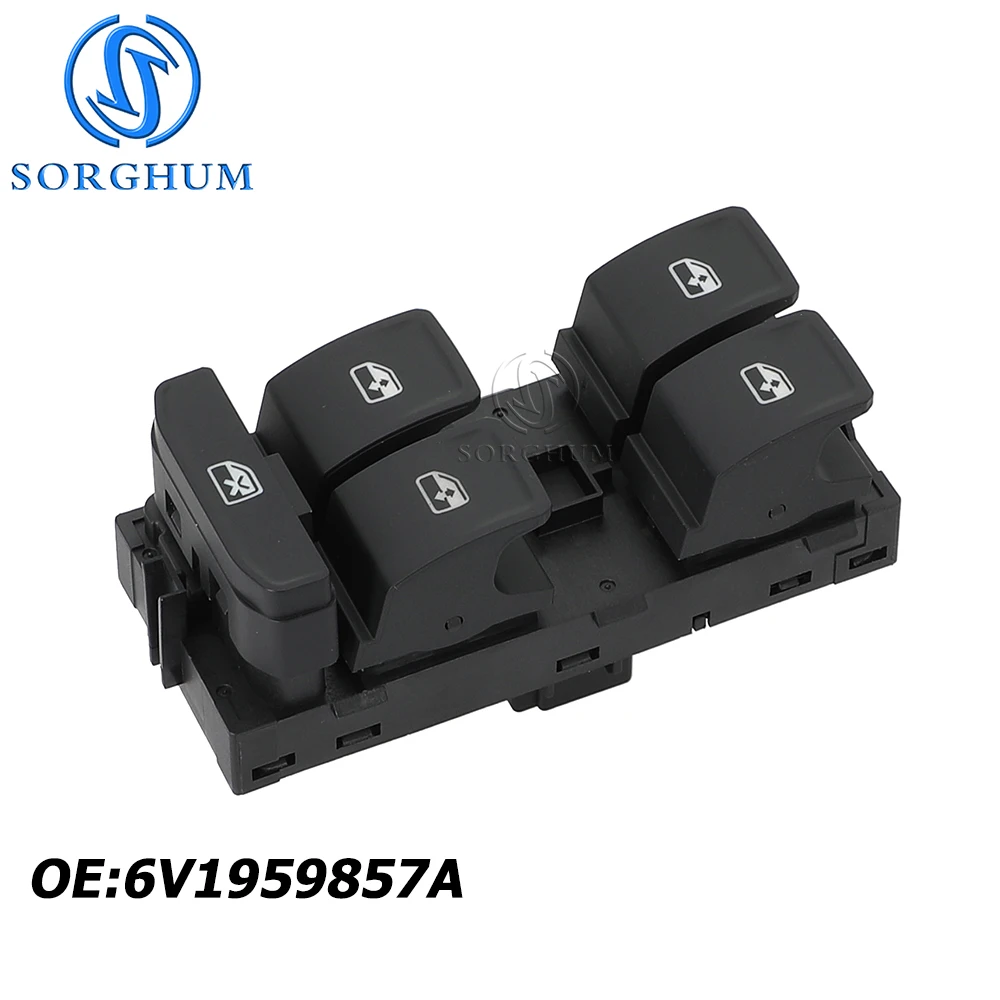 

SORGHUM For Skoda Rapid Fabia 2013-2020 Front Left Power Window Switch 6V1 959 857A 6V1959857A 5JB959857 12Pin Auto Accessories