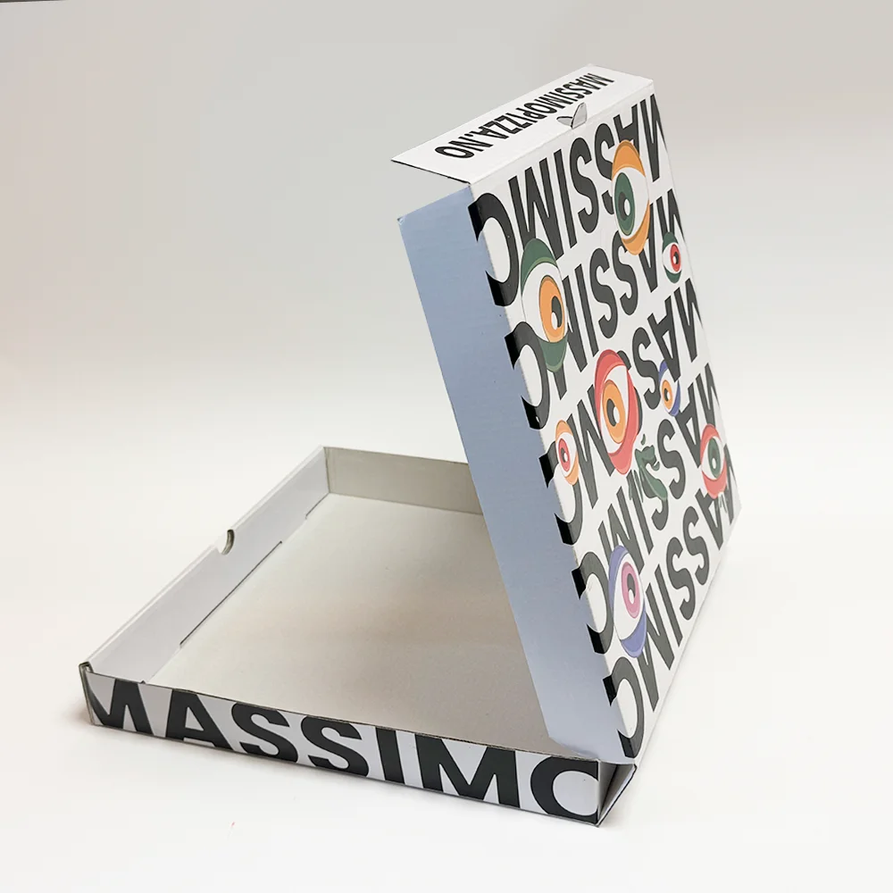 Minimum Order 500pcs Customize Printed Color Personalised All Size Kraft Paper Pizza Box Food Takeout Box
