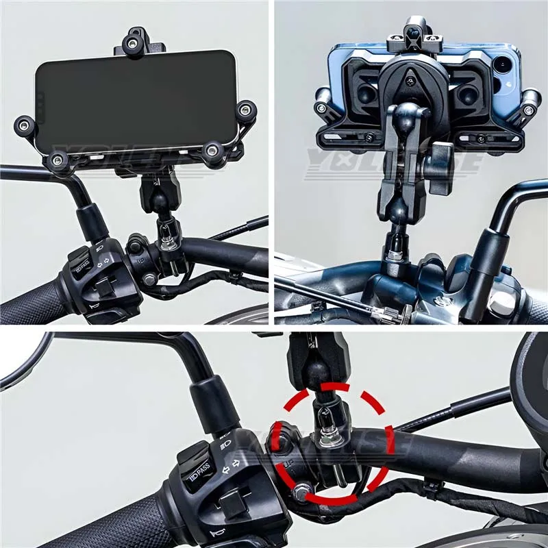 Motocicleta GPS Navegação Suporte do telefone móvel, garfo dianteiro tampa decorativa para Z400, Z650, Z750, Z800, Z900, Z650RS, Z900RS, Z1000SX