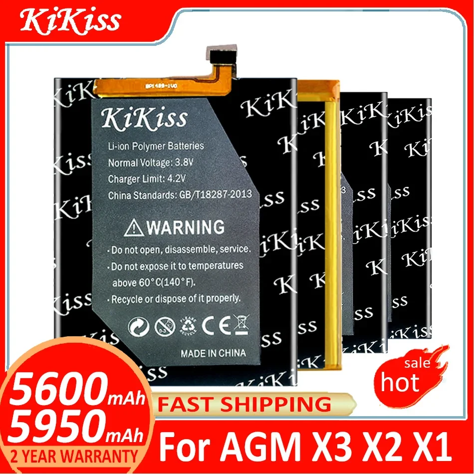 

KiKiss Replacement Phone Battery For AGM X3 X-3/ For AGM X2 X2 X-2 SE/ For AGM X1 X-1 Smart Phone batteries