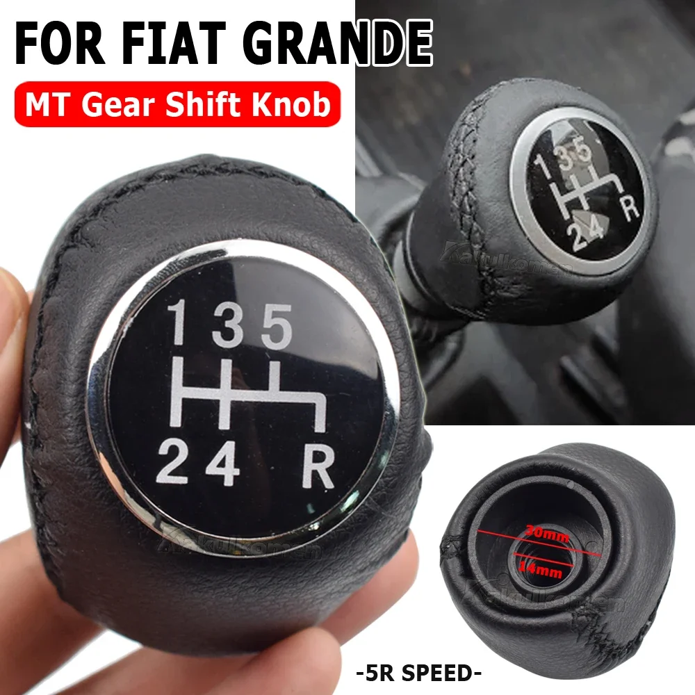 5 Speed Gear Shift Knob Stick Head Car Gear Shift Lever Handle FOR FIAT GRANDE PUNTO 2006-2012 FIAT LINEA 2007-2015