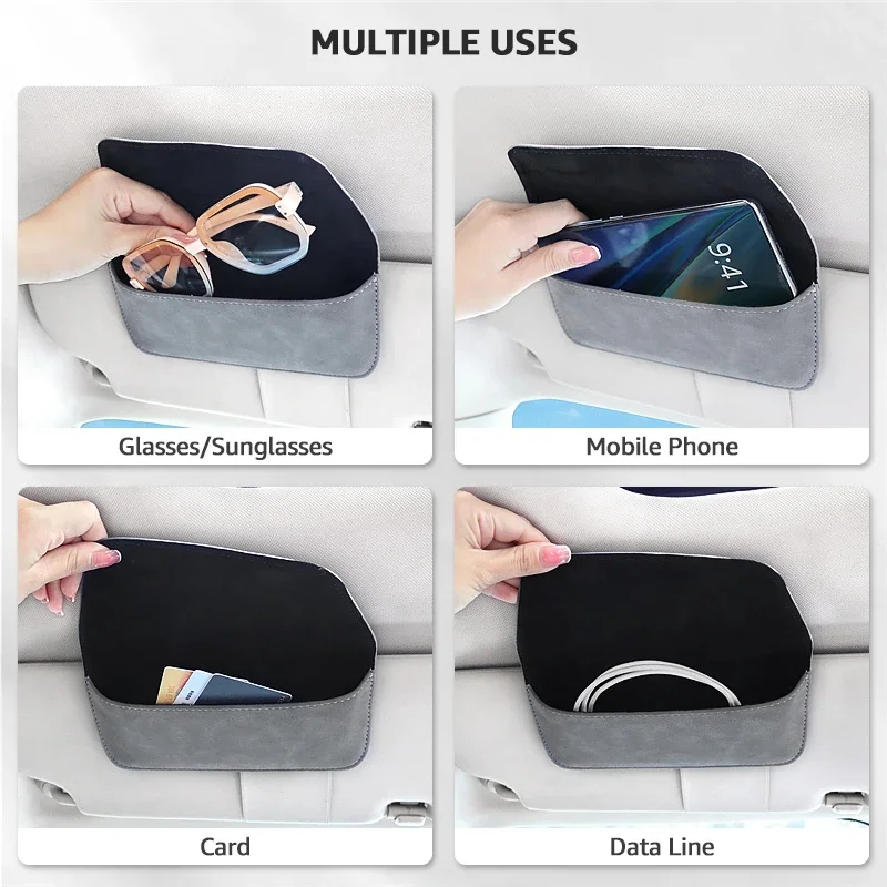 Auto Brillenetui Organizer Lagerung Auto Brillenetui Brillenbox für Auto Sonnenblende Organizer Sonnenbrillen für BMW Brillenetui – Detail 11