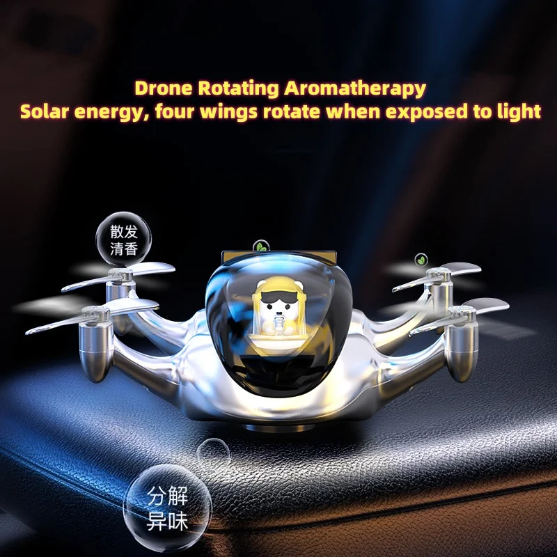 New high-end car accessories solar powered car aromatherapy drone cool car decoration