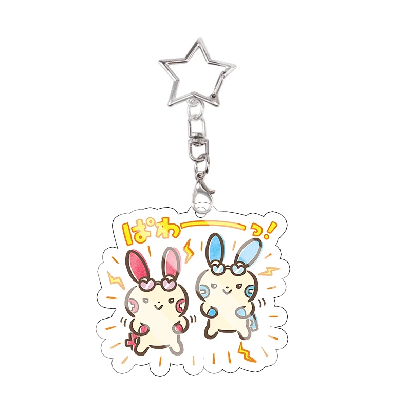 Snorlax Wigglytuff Eevee Acryl-Schlüsselanhänger Kawaii Pachirisu Trendiger Anhänger Taschendekoration Beliebte Modelle Kettenanhänger Geschenk – Detail 16