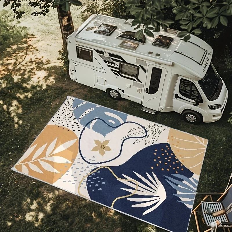 VIKAMA Light Luxury Fresh-Style Rug: Durable, Non-Slip Patio Lounge Chair Mat, Living Room Coffee Table & Sofa Rug, Home Decor