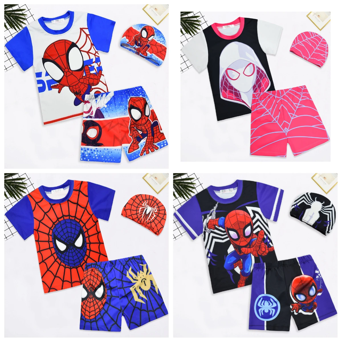 

Adults and Children Transform Into Little Spider-Man! Marvel 3D Printed T-shirt and Shorts Two-piece Set, Loungewear, Pajamas