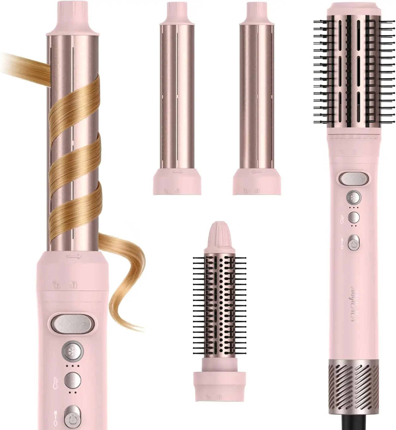 

Rotating Hair Dryer Brush, 105,000 RPM High-Speed, Auto Curlers, Dry & Smooth & Curl & Volumize All-in-One