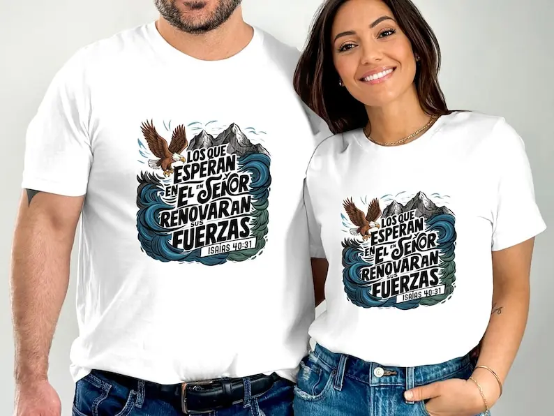 Camiseta con versículo de la Biblia española, frases religiosas, cita motivacional, camiseta cristiana inspiradora, Top informal de algodón suave Unisex de verano