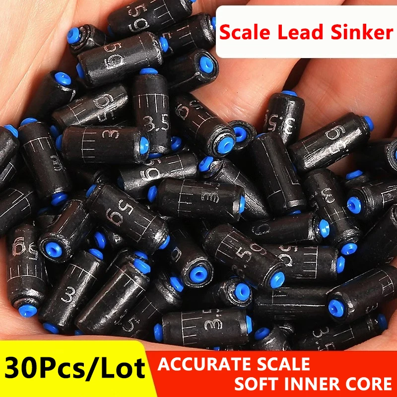 30 Stück Skalierbare Angelbleie für professionelle Weitwürfe, 1g-10g Bleigewichte mit präziser Skala für Outdoor-Meeresangeln – Detail 4