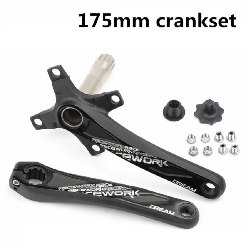 Mountain bike hollow integrated tooth disc crank 104bcd middle shaft set aluminum alloy 170mm 172mm 175mm Bottom bracket BB