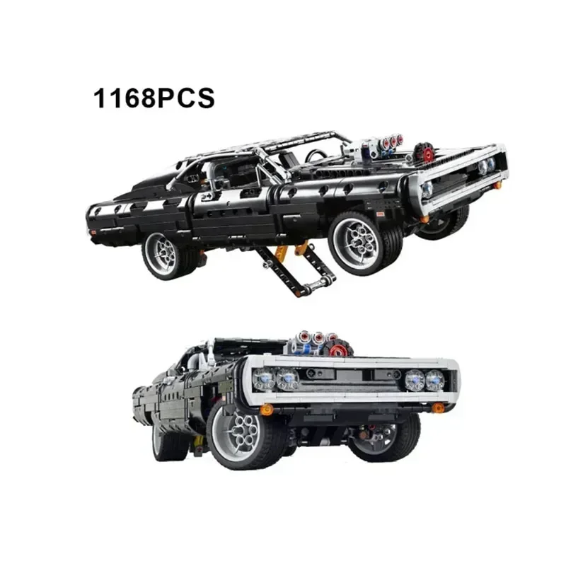 1077 Pcs Technical Dodge Charger Racing Car Building Blocks Model Moc 42111 Assemble Bricks Fast and Furious Toys For Boys Gifts