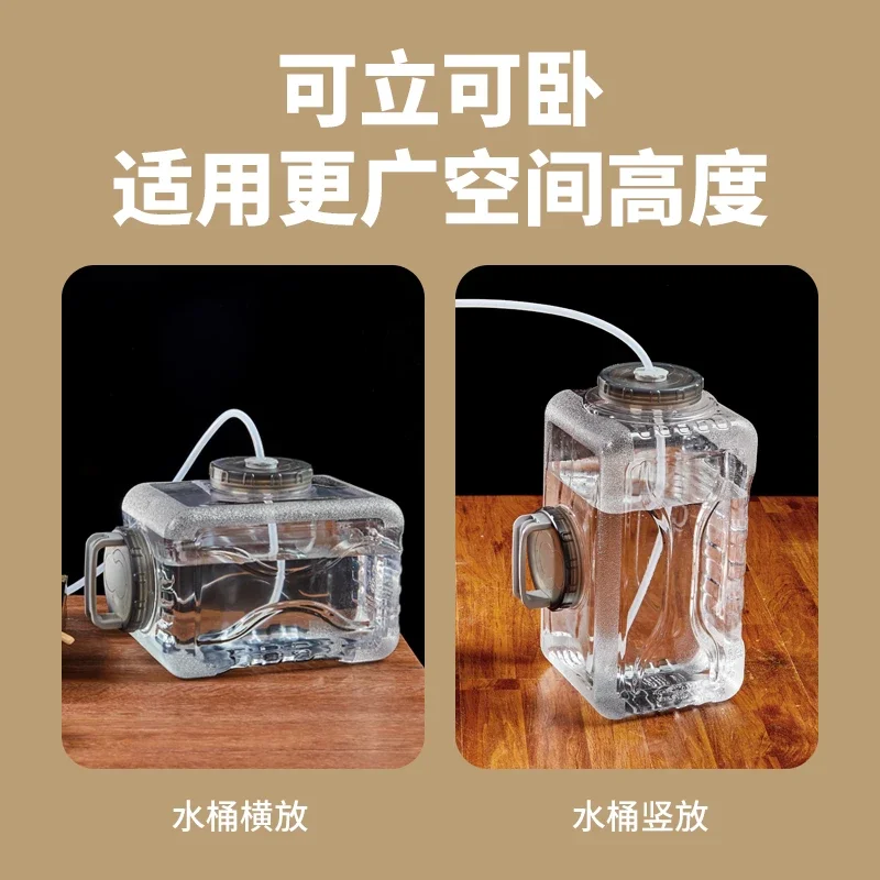 Transparent mineral water, pure water dispenser, tea bar, Kung Fu plastic, household detachable and washable small water bucket