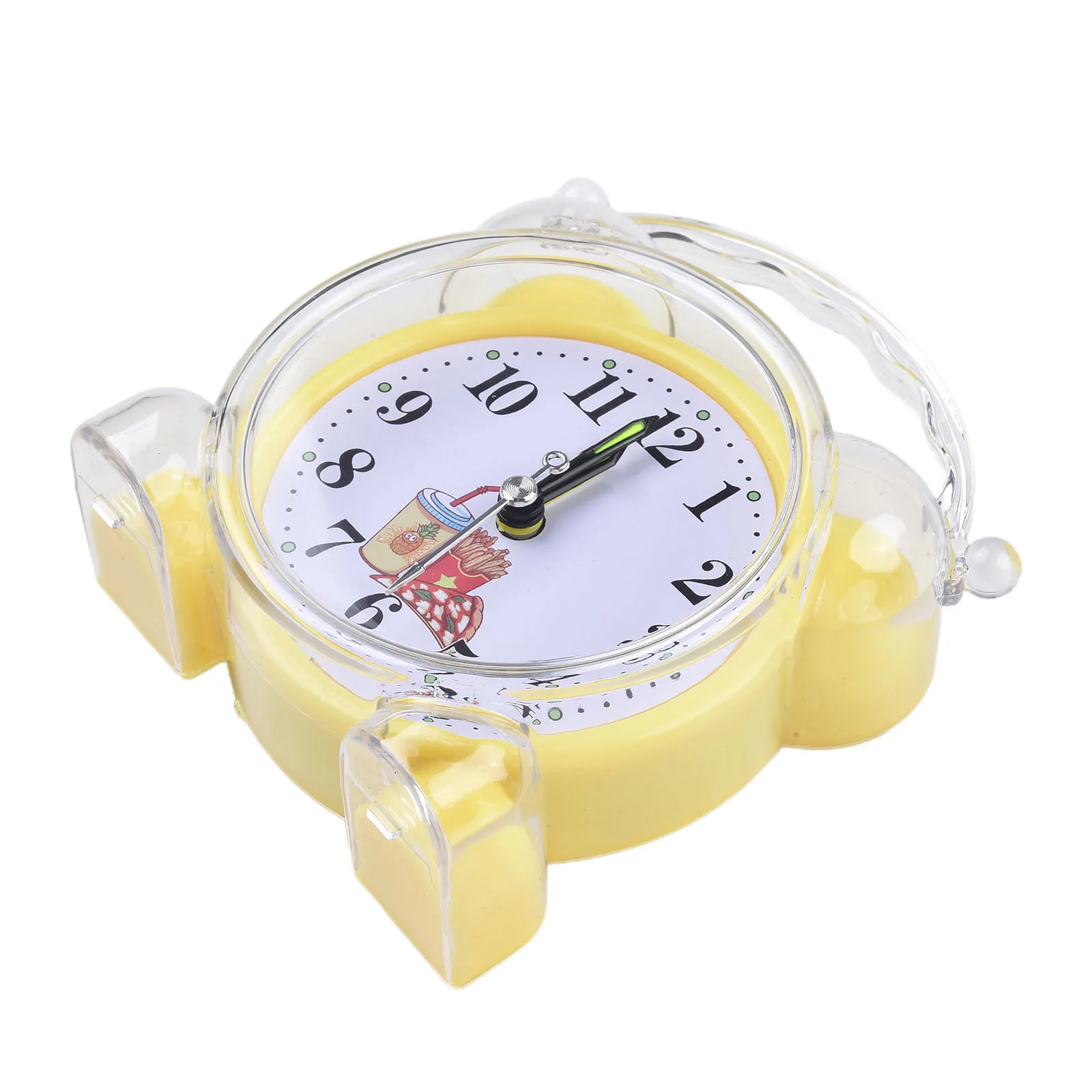 Cute Twin Bell Loud Alarm Clock Metal Frame 3D Dial With Backlight Battery Operate Desk Table Alarm Clock For Home And Office