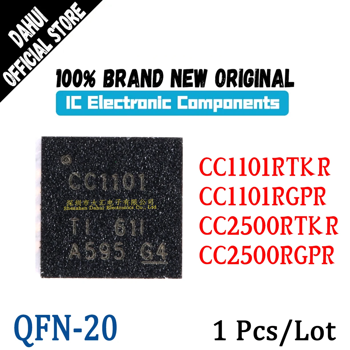 

CC1101RTKR CC1101RGPR CC1101 CC2500RTKR CC2500RGPR CC2500 QFN-20 Radio frequency chip IC new original
