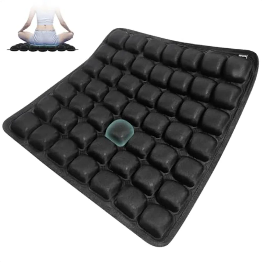 

UlaekIatable Seat Cushion with Manual Hand Pump Portable Bubble Design for Travel Airplane Car Office Chair Compact Lightweight