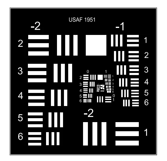 

Negative Resolution Board Reference Usaf1951 Standard 645 Line for High Precision Resolution Board Glass Material