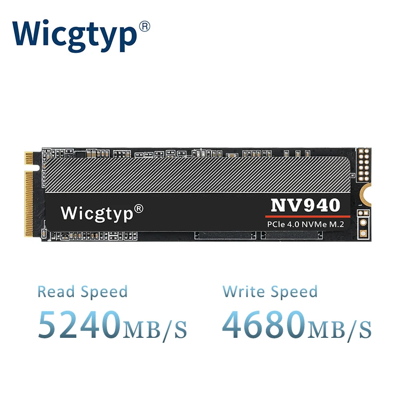 

Wicgtyp NVMe PCIe 4,0x4 SSD 512 ГБ 1 ТБ 2 ТБ жесткие диски M.2 2280 NVME Ssd Внутренние твердотельные диски для настольного компьютера PS5