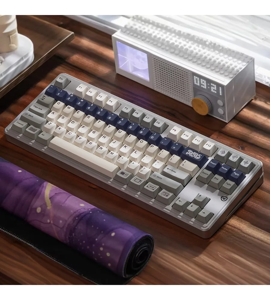 Fuhong powder/purple/red/black/blue mechanical keyboard keycap PBT hot sublimation customized original 65/75/87
