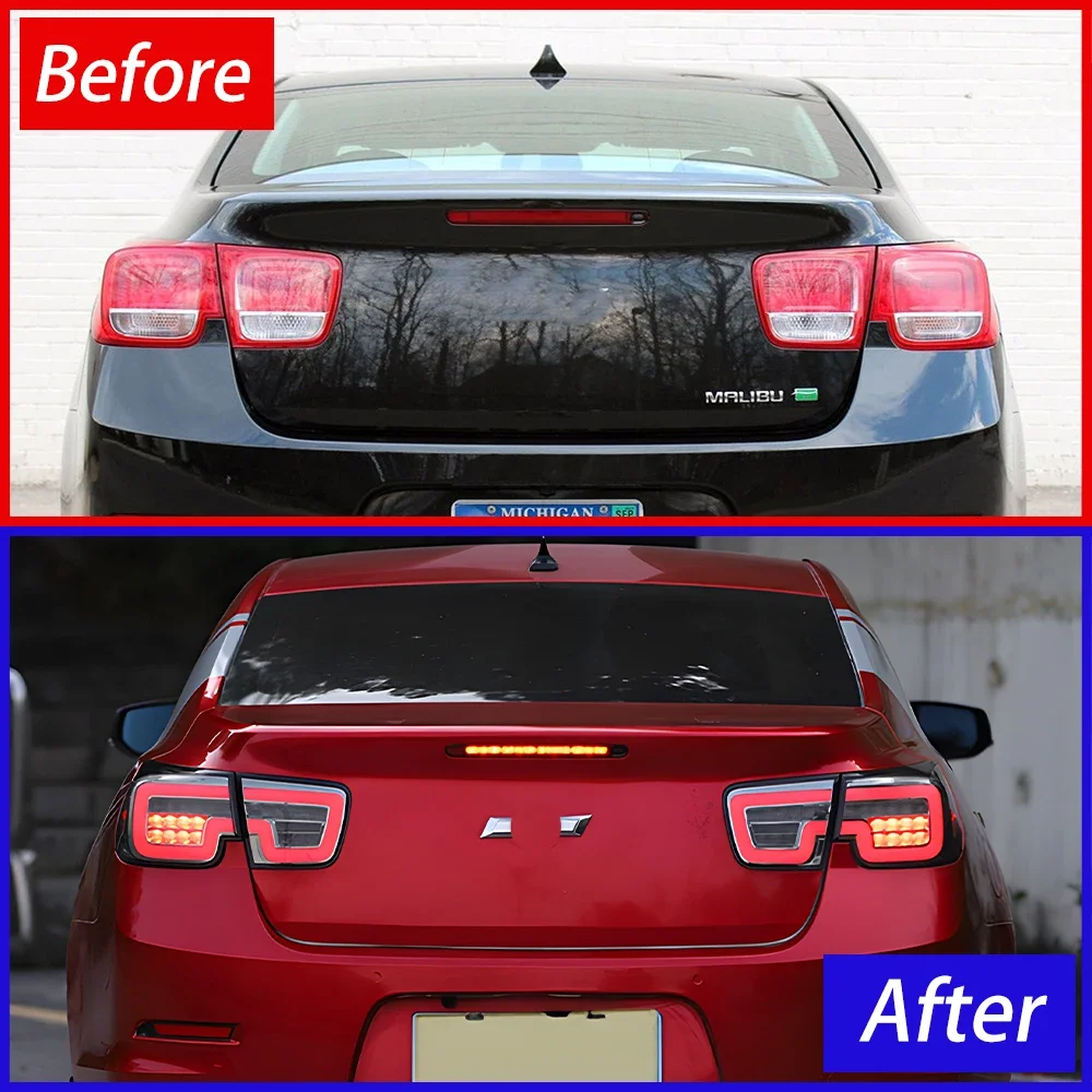 Upgraded Car Taillights Assembly For Chevrolet Malibu 2012-2014 Auto Rear Lamps LED Dynamic Streamer Signal Lamp Accessories view 4
