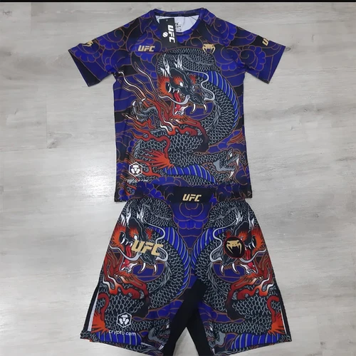 Imagen 2 del producto UFC Top Fighters Alexandre Pantoja combate evento camiseta pantalones cortos hombres transpirable Jersey lucha correr conjunto absorbente de sudor