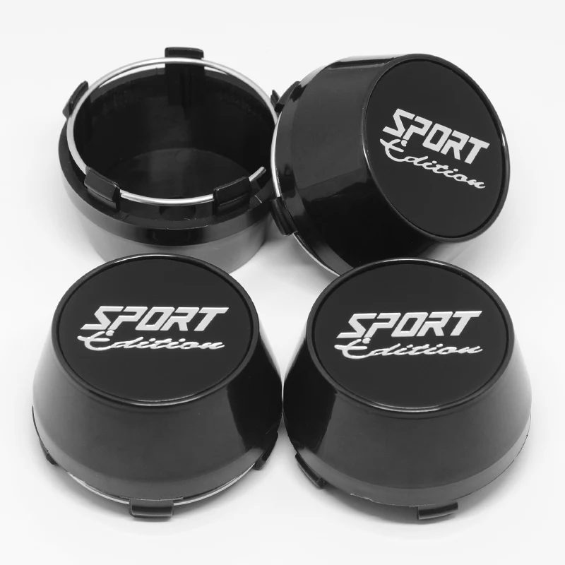 4pcs 60MM OD 56mm ID SPORT Edition Racing Car Truck Wheel Center Hub Caps Wheel Rim Dust-proof Cover Car Refit Repair Decoration