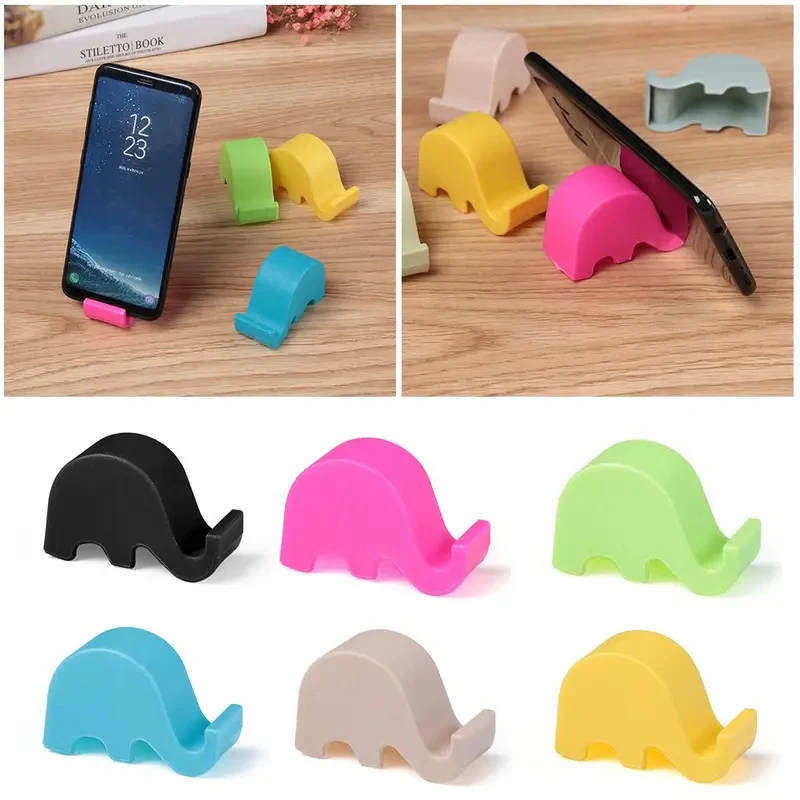 

1/2/3/4Pcs Portable Desktop Stand Tablet PC Stand Multifunction Cartoon Phone Holder Mini Elephant