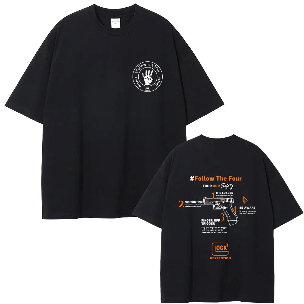 

Army Fan Club Training Competition Glock Pistol Follow The Four T-shirt Men Women Fashion Oversized Tshirt Man Casual T Shirts