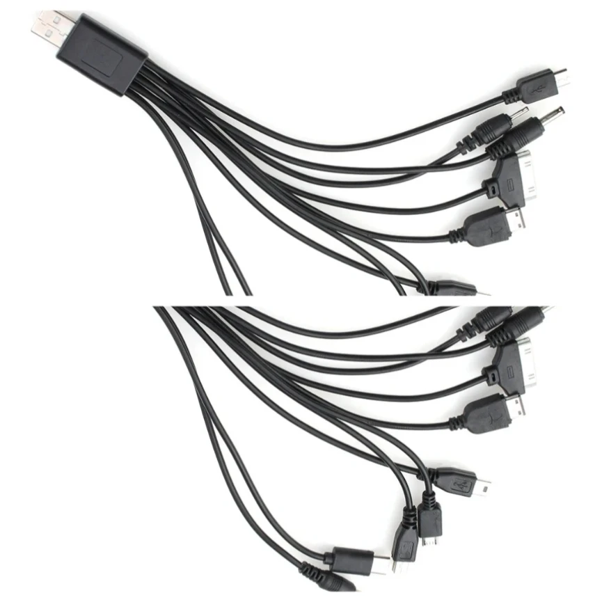 

200pcs 10 in 1 Multi Charging Cable Universal Cell Phone Charger Cord for Smartphone and More
