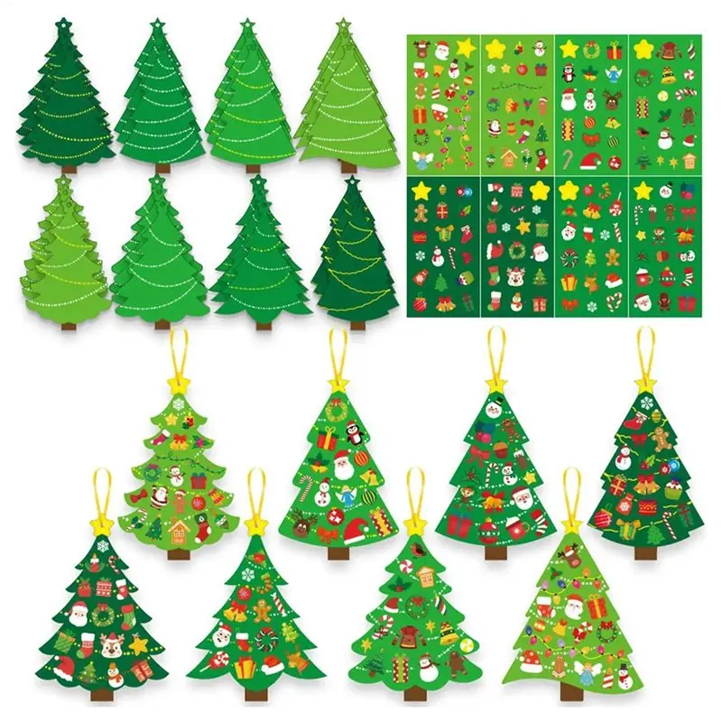 Kids Christmas Tree For Room Wall Interactive Ornaments Stickers Toddler Christmas Tree Classroom Apartment Interior