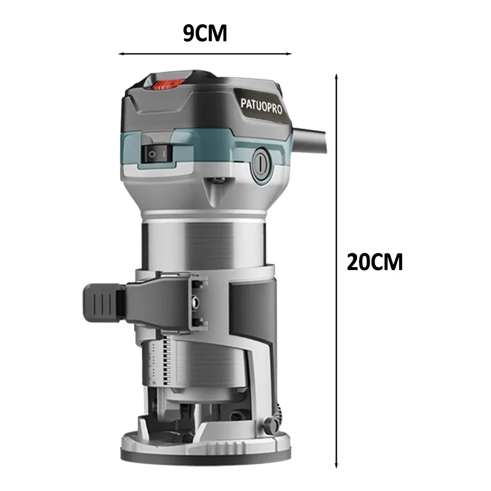 PATUOPRO 710W Electric Trimmer Router 220V Wood Milling Cutter Woodworking Trimming Machine Carpentry Manual Power Tools