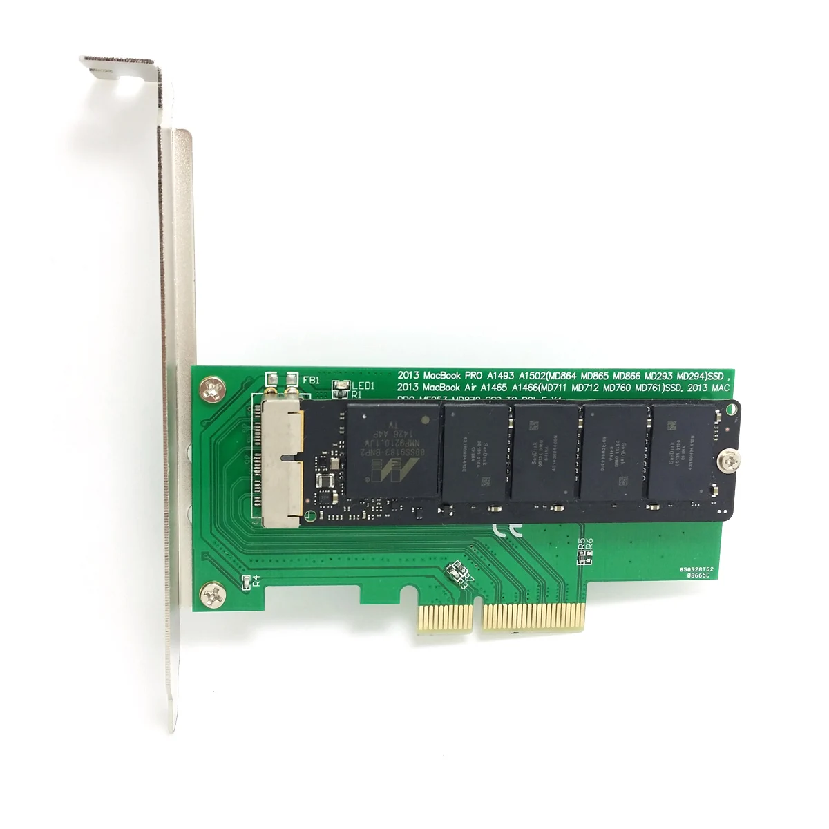 Cablecc PCI Express PCI-E to 2013 2014 2015 Apple Macbook Pro Air SSD Convert Card for A1493 A1502 A1465 A1466