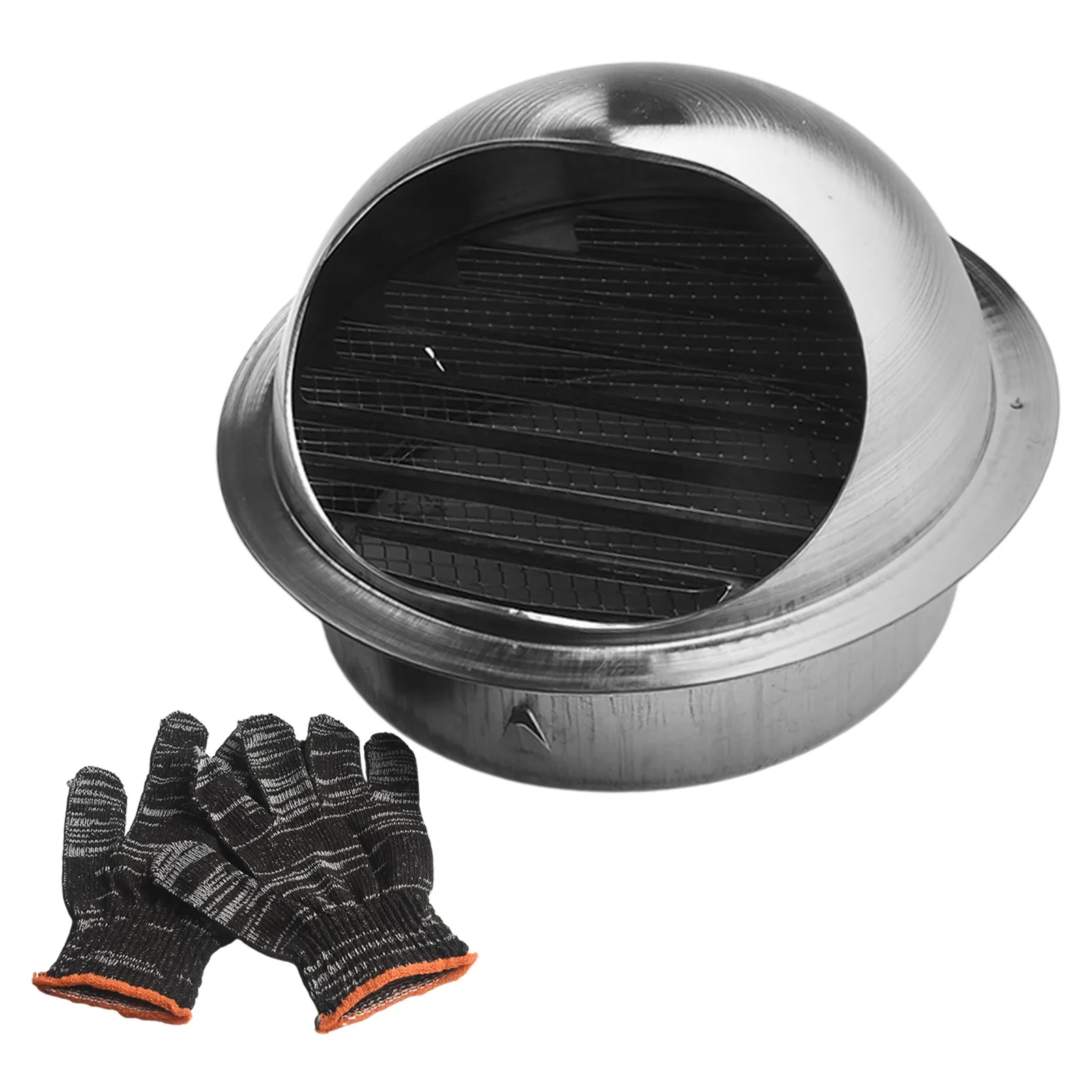 

150mm Bull Nose External Vent 304 Stainless Steel Extractor Fan Vent And Gloves Indoor Air Wall Vent Outlet