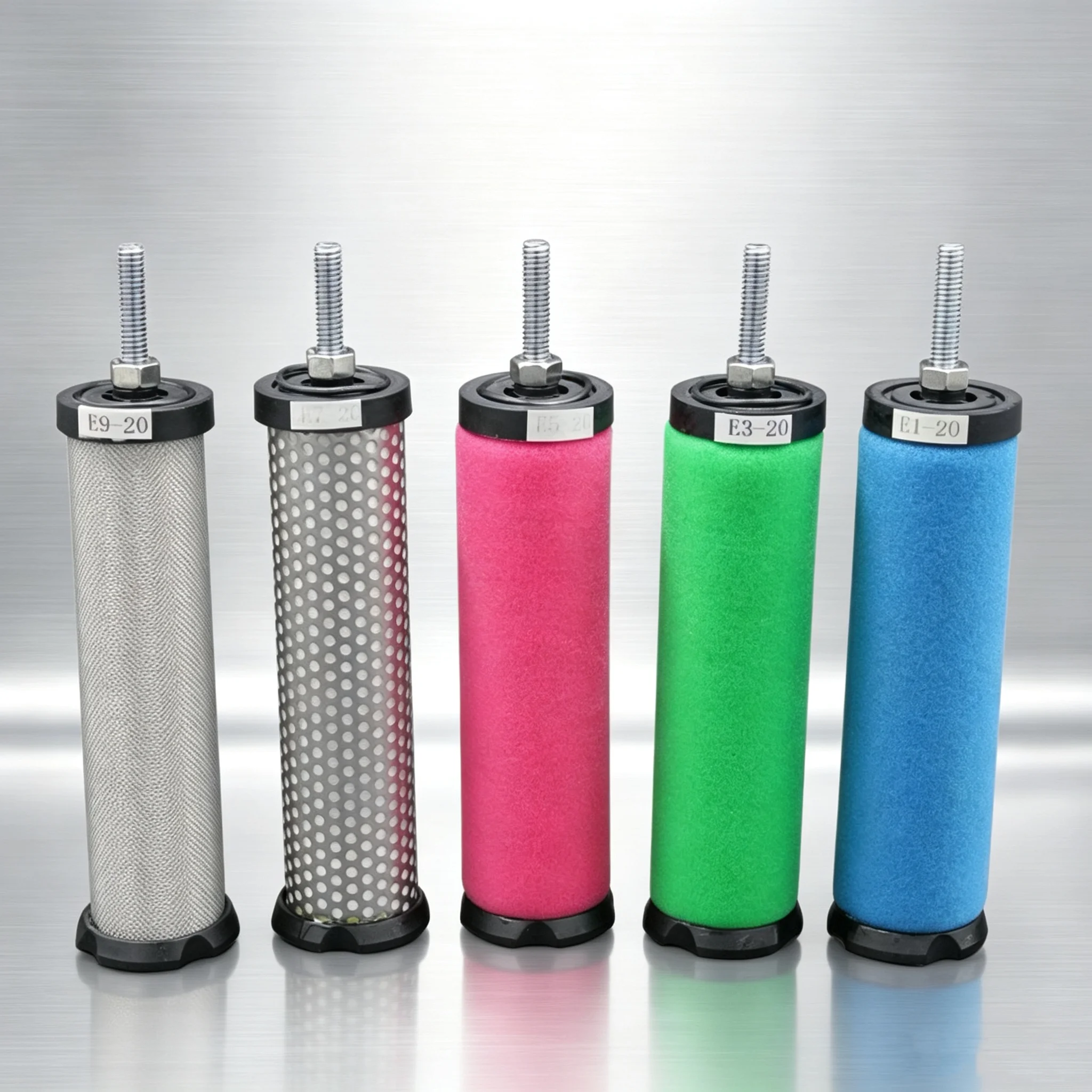 Compatible E5-24 E7-24 E7-16 E5-16 Air Compressor Line Oil Coalescing Filter Cartridge for Industrial Compressed Air Purificatio