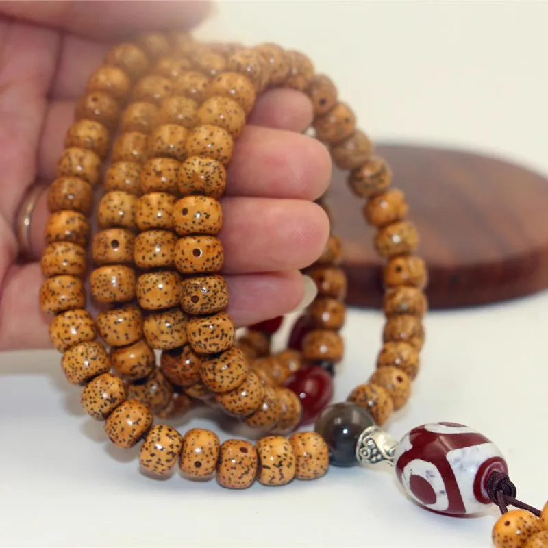 

Genuine Goods Xingyue Bodhi Old Seeds Pulp-Wrapped Boutique Rosary Bracelet 108 Beads Men's and Women's Sweater Chain Hand Neckl