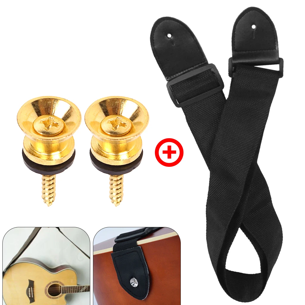 Guitar Strap Leather Head Guitar Strap lock End Pin Adjustable Shoulder Strap For Classical Guitar Electric Guitar Bass Ukulele