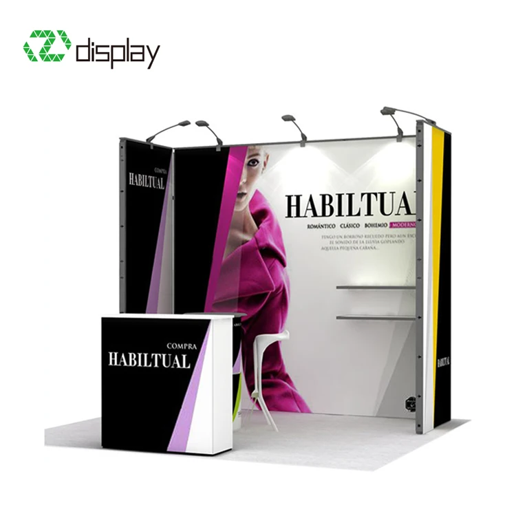 10 Fuß Custom Exhibition Trade Show Booth Modulares Display-System Einfache Einrichtung des Display-Ständers